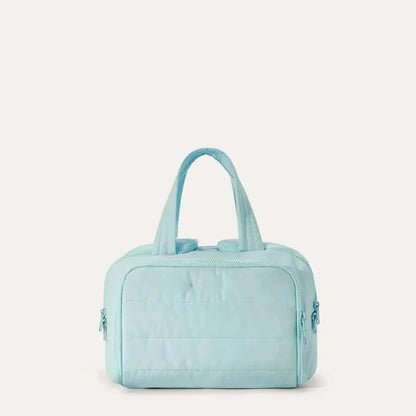 Puffy Water Resistant Quilted Multi-Compartment Cosmetic Toiletry Bag