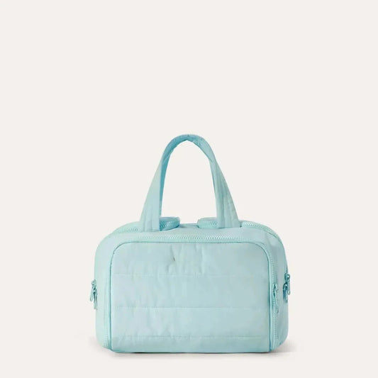 Puffy Water Resistant Quilted Multi-Compartment Cosmetic Toiletry Bag