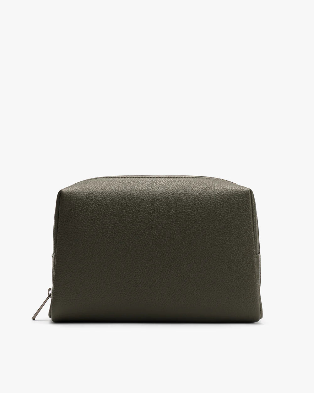 Pebbled Leather Water-Wipeable Interior Travel Toiletry Cosmetic Bag